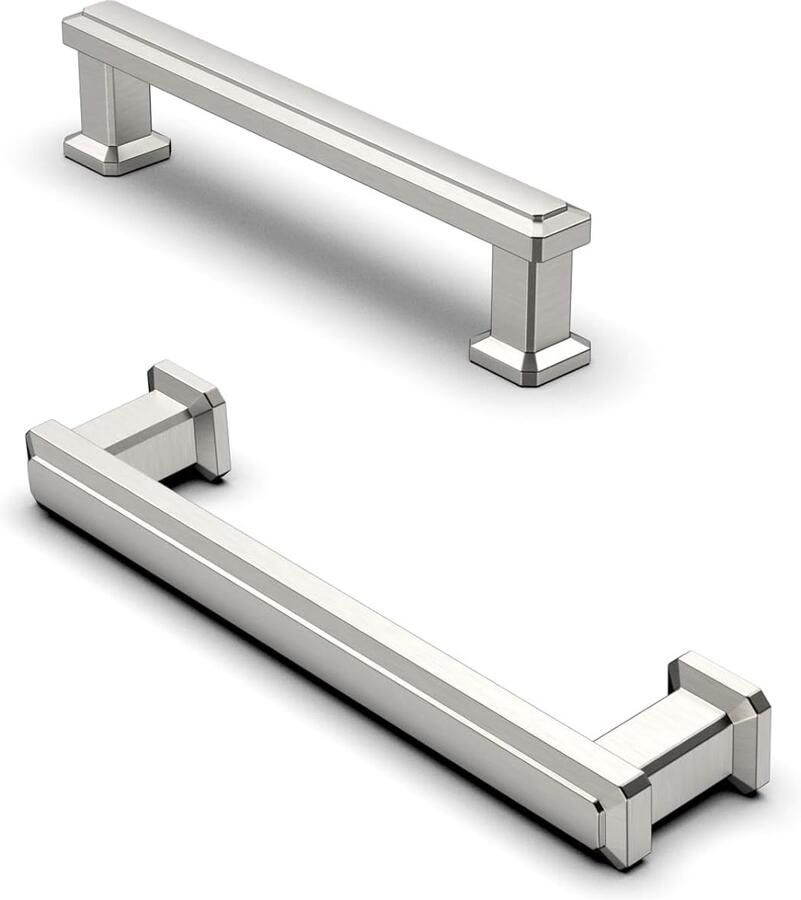 Kastgrepen Meubelgrepen 96 mm 10 stuks Geborsteld Nikkel Zinklegering