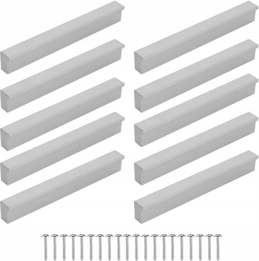 Kastgrepen set van 10 chroom zilver of matzwart 96 mm afstand
