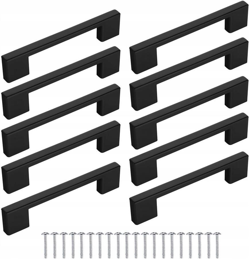 Kastgrepen set van 10 klassieke stijl universele pasvorm chroom zilver of matzwart