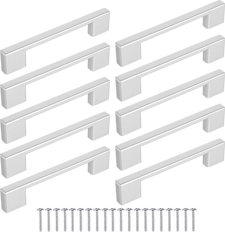 Kastgrepen set van 10 klassieke stijl universele pasvorm chroom zilver of matzwart glanzend zwart