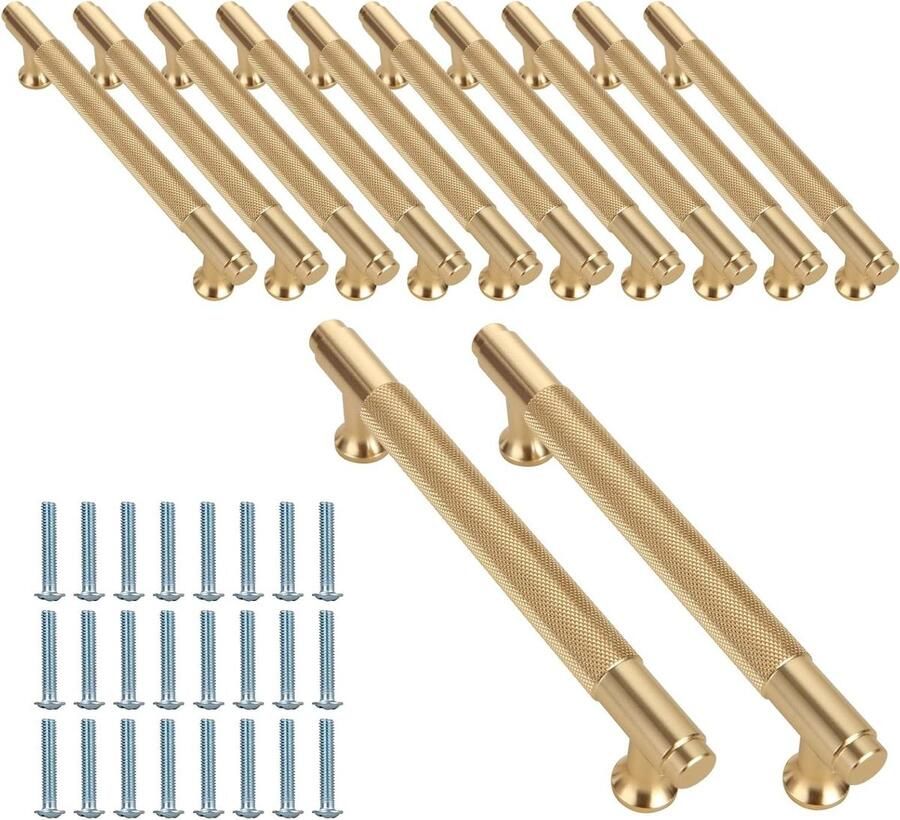 Kastgrepen van aluminiumlegering 128 mm gatafstand 12 stuks meubelgrepen deurgrepen kast gouden handgrepen met schroeven keukenkasten commode