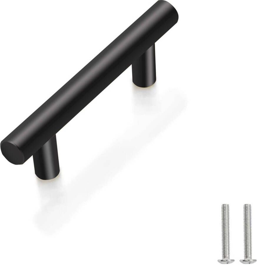 Kastgrepen zwart 10 stuks handgrepen meubelgrepen voor keukenkasten meubelgrepen roestvrij staal 64 mm gatafstand totale lengte 100 mm handgrepen mat zwart
