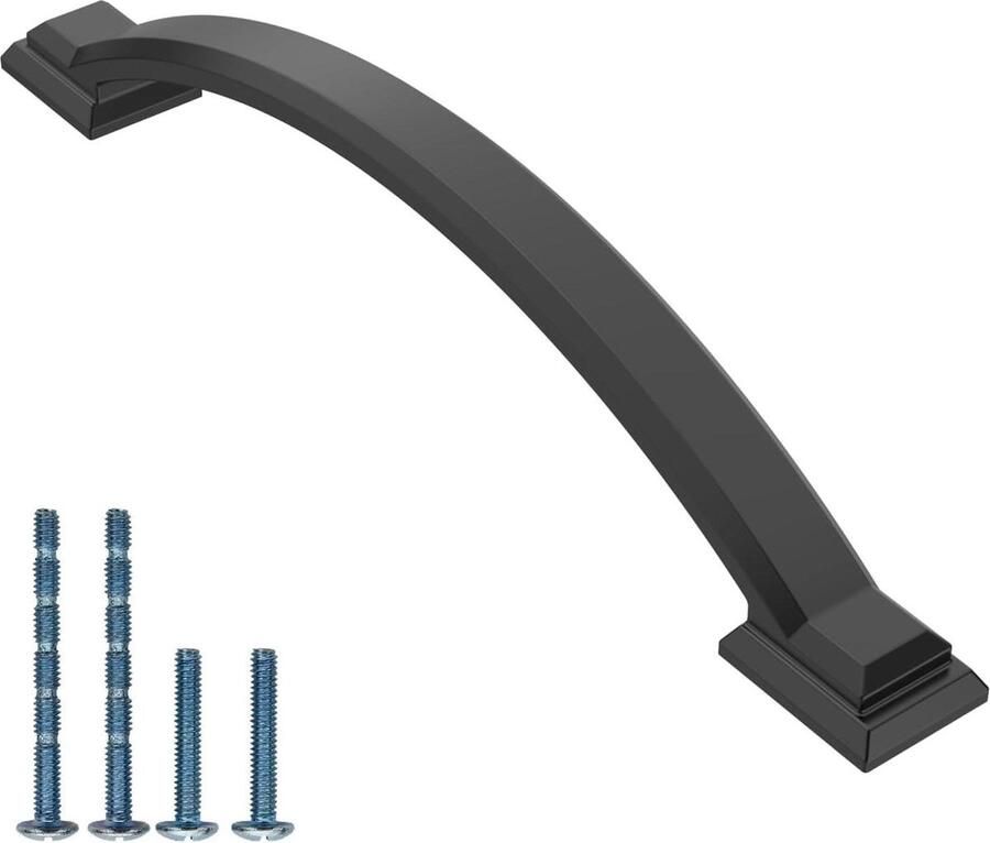 Kastgrepen zwart gatafstand 128 mm keukenkasten zinklegering meubelgrepen keukengrepen meubels kastdeurgrepen EU0047 set van 10