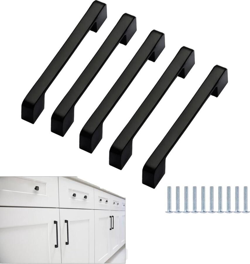 Kastgrepen Zwart Meubelgrepen 5 Stuks Gatafstand 160 mm