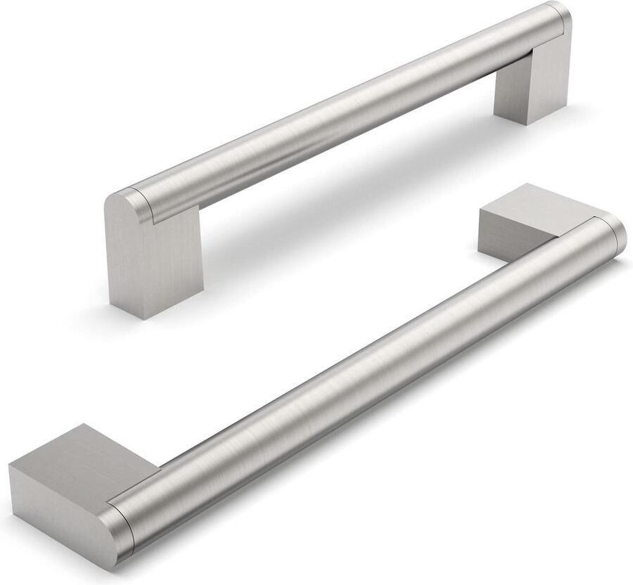 10 stuks 160 mm gatafstand kasthandgreep roestvrijstalen meubelgrepen keukenkast handgreep geborsteld nikkel