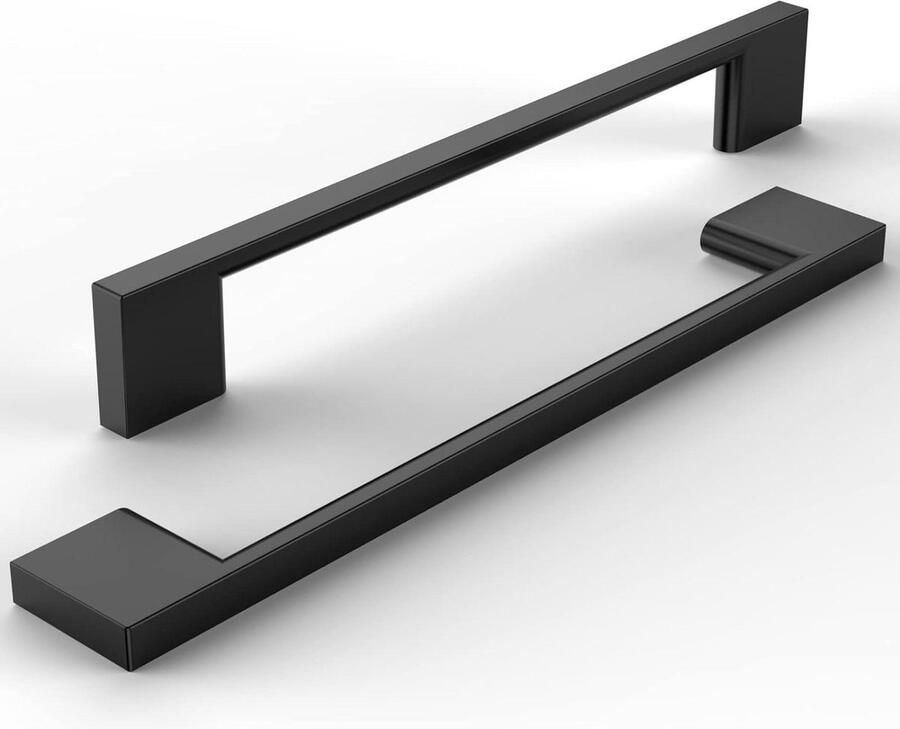 10 stuks kasthandgrepen van geborsteld roestvrij staal 160 mm gatafstand matzwart cabinet handle black