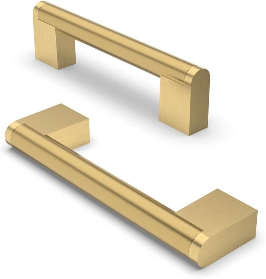 Kasthandgrepen Roestvrij staal 10 stuks Geborsteld messing 96 mm