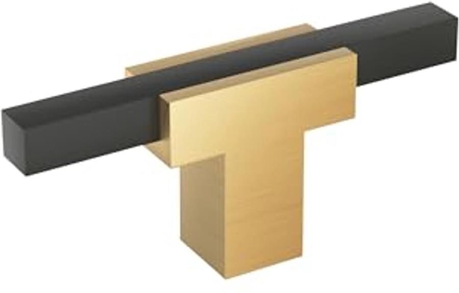 Kastknop 70mm Champagne Brons Matzwart Strak en Modern Design