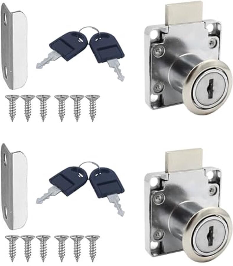 Kastslot met Sleutel 22 mm Meubel- en Nokkenslot voor Laden en Kasten