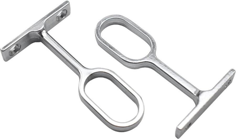Kaststangen middenhouder voor ovale kledingstangen chroom gepolijst in hoogte verstelbare middendrager kledingstanglagers kastbuishanger geschikt voor 30 5 x 16 mm kleerhangerbuizen 2 stuks kledingopslag closet organizers