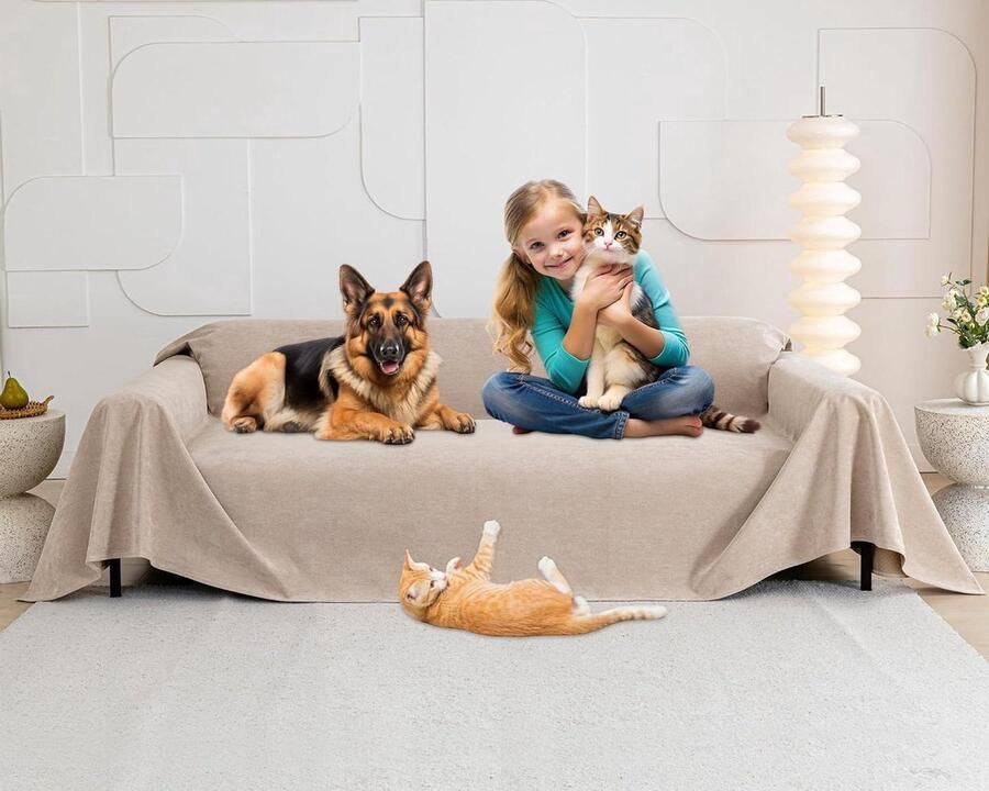 Kat Krabbescherming Voor Bank Waterafstotend 1 stuk Kaki 380 x 180 cm