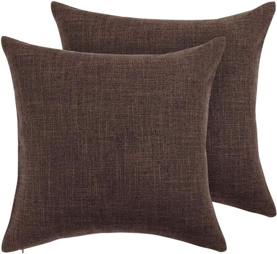 Katoen Linnen Kussensloop Decoratief Vierkant 45x45 Bank Slaapbank Zacht Materiaal Tweekleurig Patroon Woonkamer Slaapkamer Inrichting