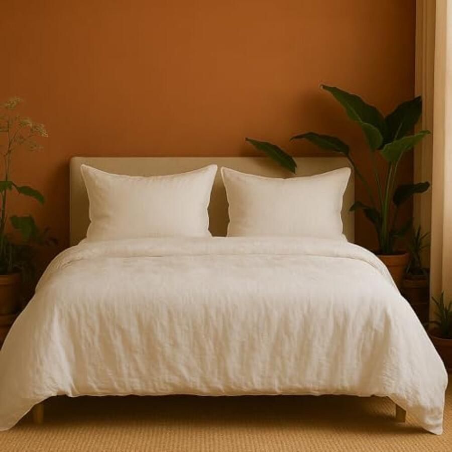 Katoenen Beddengoed Set 220 x 240 cm voor Tweepersoonsbed in Verschillende Kleuren