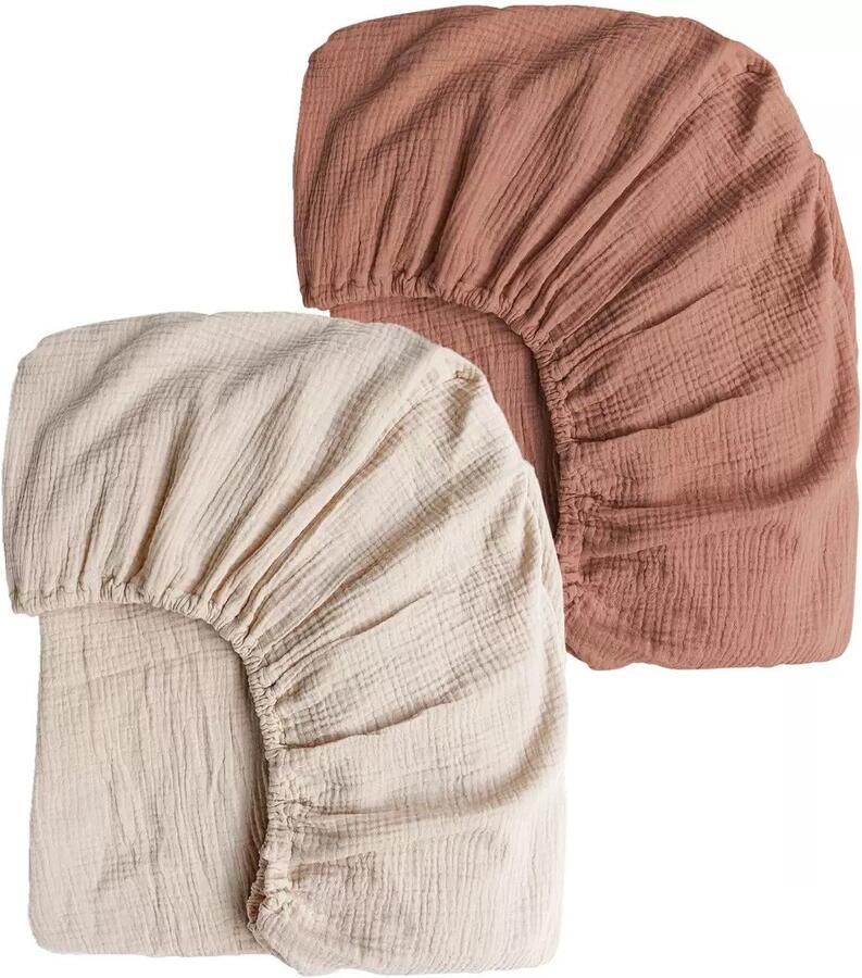 Katoenen chiffon laken 82x41CM ledikantlaken geschikt voor ovaal matras zandloper en rechthoekig matras 2 stuks