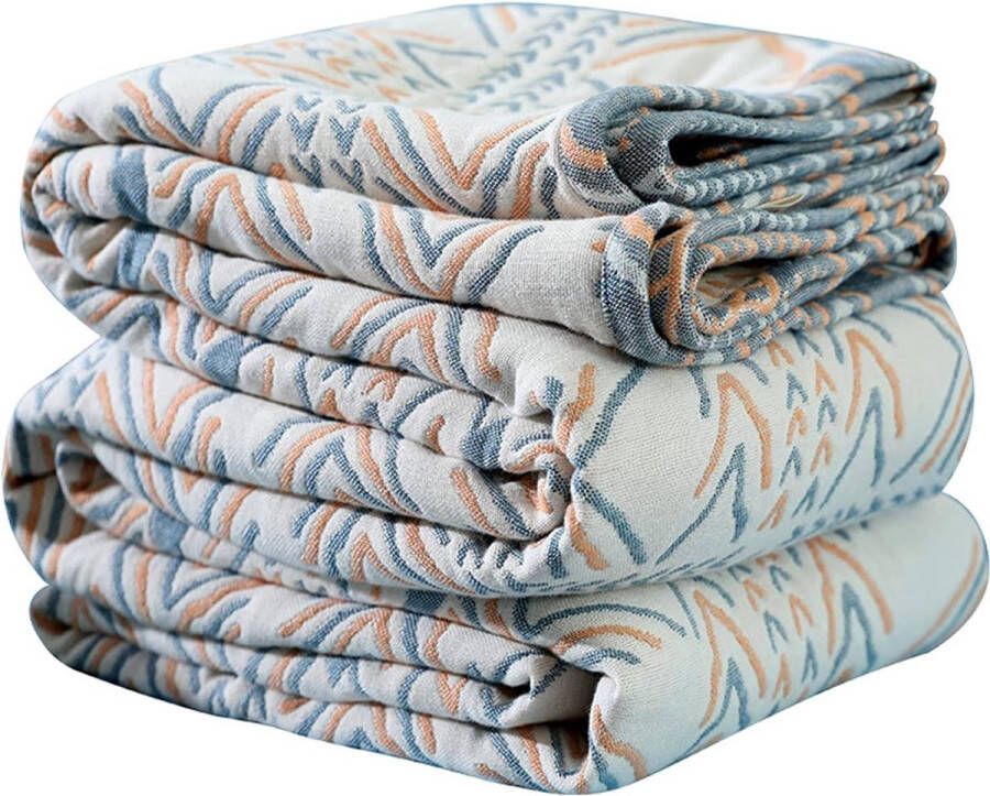 Katoenen deken sprei 200 x 230 cm boho-deken woondeken omkeerbare deken bankdeken tv-deken voor woondeken voor bank slaapkamer kantoor grijs beige