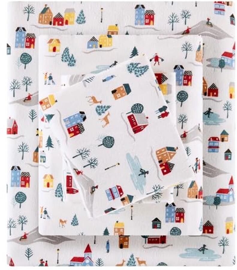 Katoenen flanellen lakenset voor queensize bed warme en zachte beddengoedset voor de winter