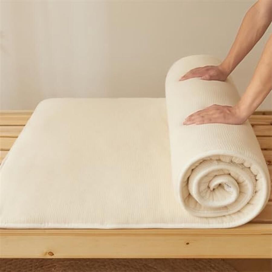 Katoenen gewatteerde vloermatras Opvouwbare matrassen voor optimaal comfort (90 x 200 cm)
