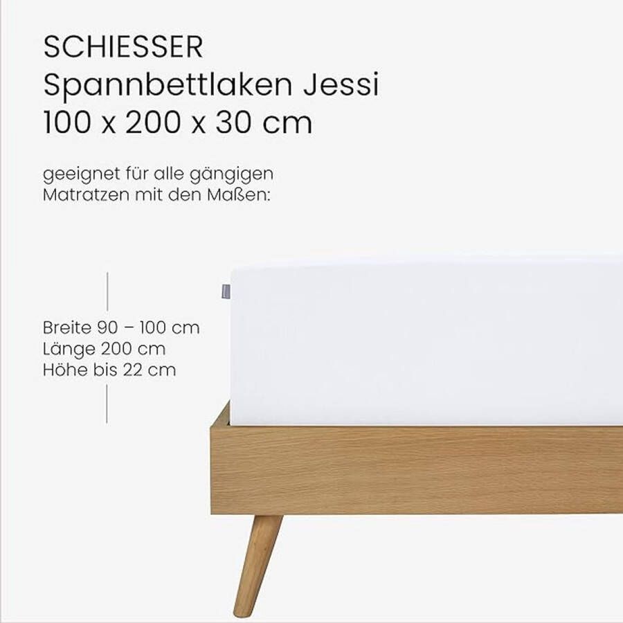 Schiesser katoenen hoeslaken Hoogwaardige Kwaliteit Topper Matras Hoeslaken Topper Mattress Fitted Sheet 100 x 200 cm