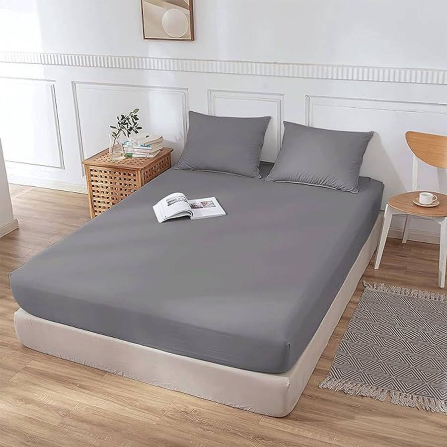 Katoenen hoeslaken Hoogwaardige Kwaliteit Topper Matras Hoeslaken Topper Mattress Fitted Sheet 160 x 200 cm