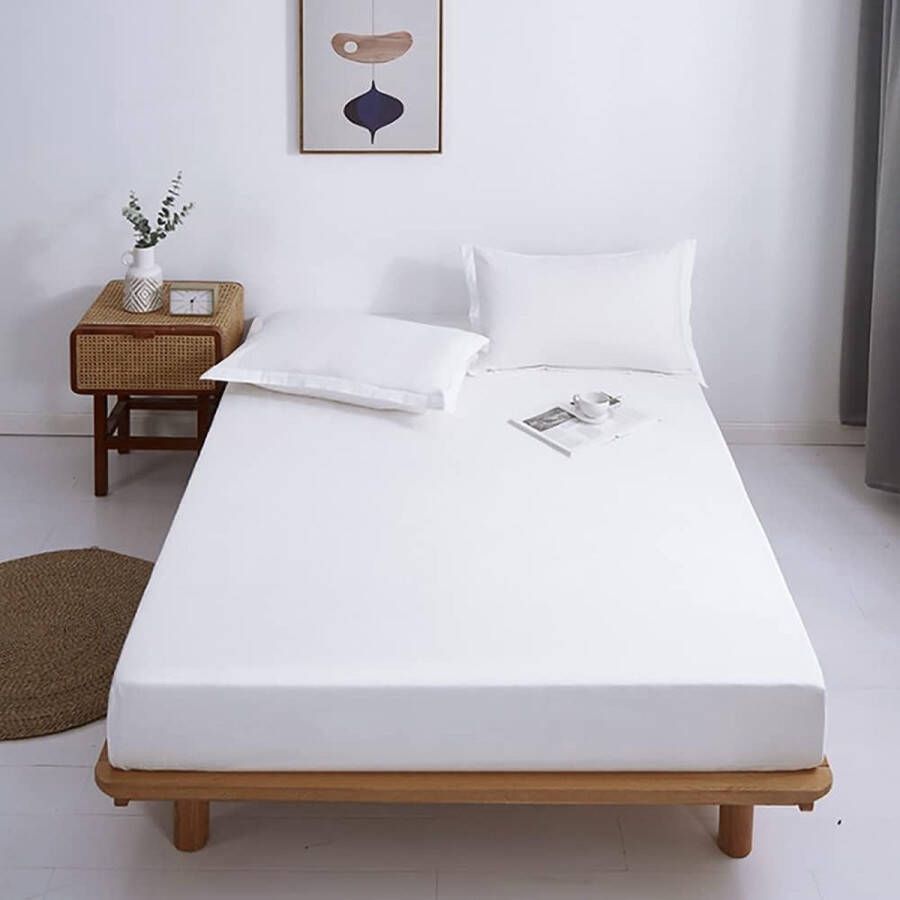 Katoenen hoeslaken Hoogwaardige Kwaliteit Topper Matras Hoeslaken Topper Mattress Fitted Sheet 200 x 200 cm - Foto 2
