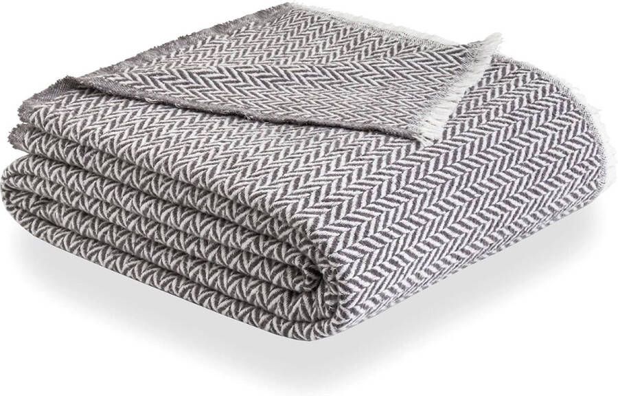 Katoenen plaid extra zacht vier seizoenen multifunctionele sprei bed Foulard sprei banksprei donkergrijs 230x240cm