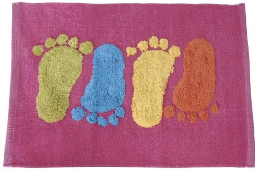 Katoenen tapijt 50 x 80 cm voetkleur 1 stuk