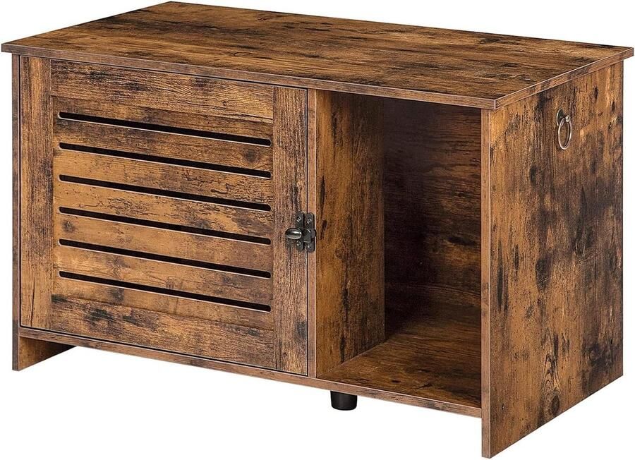 Kattenkast verborgen kattentoilet lamellendeur kattenmand EBF07MW01