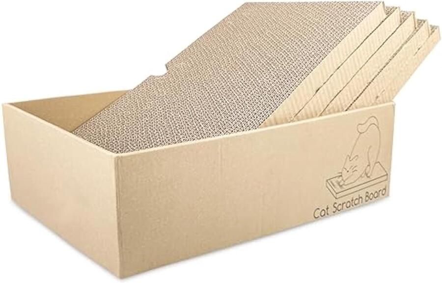 Kattenkrabplank 5 stuks 43 x 25 4 x 12 7 cm dubbelzijdig recyclebaar voor katten