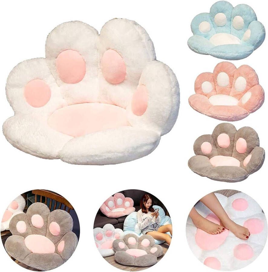 Kattenpootkussen Leuk zitkussen Kattenpootvorm Luie bank Berenpoot Bureaustoelkussen Gezellig warm pluche bankdecoratiekussen