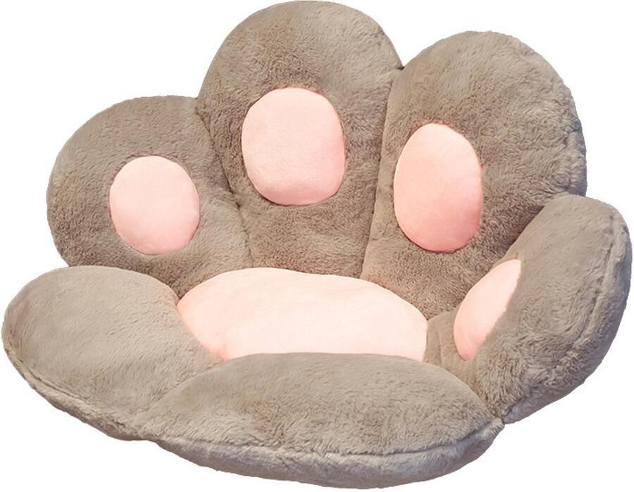 Kattenpoot kussen schattig stoel kussen 27.5 x 23.6 inch schattig kussen comfortabel luie bank kantoor vloerkussen geschikt voor gaming stoelen kamer decoratie grijs en roze