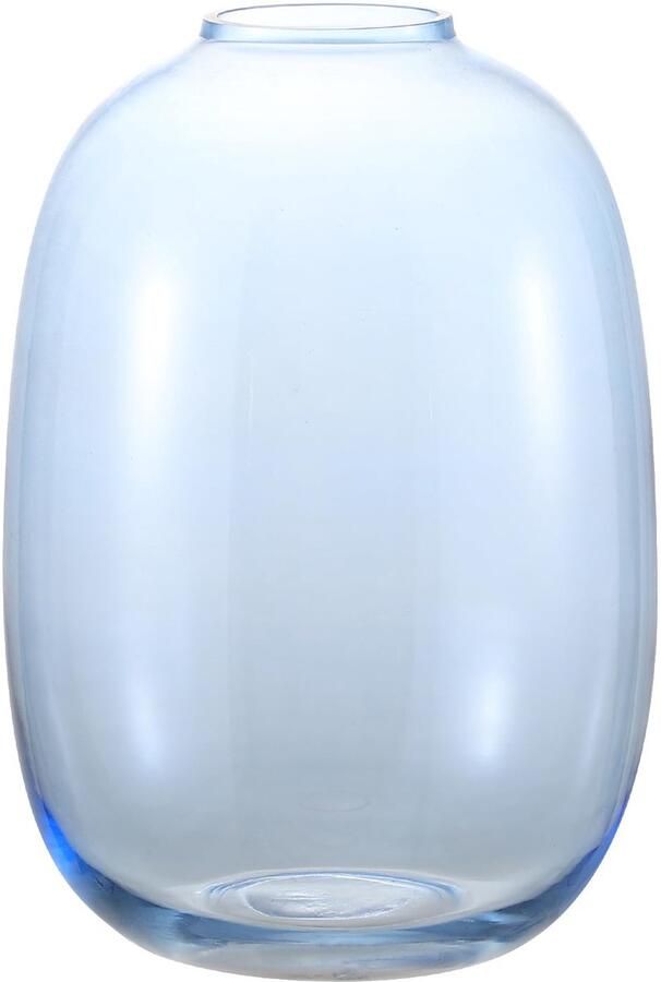 KAYLETIN Blauwe vaas grote glazen vaas voor bloemen hoge glazen vazen ​​voor boeketten grote bloemenvazen ​​voor woonkamer eetkamer slaapkamer plank bruiloft kantoor salontafel 25 cm