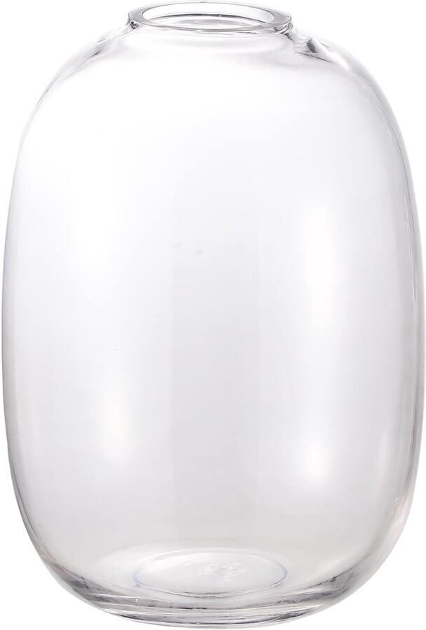 KAYLETIN Grote glazen vaas hoge glazen vaas voor bloemen moderne heldere vazen ​​voor boeketten grote bloemenvazen ​​voor woonkamer eetkamer slaapkamer plank bruiloft kantoor salontafel 25 cm