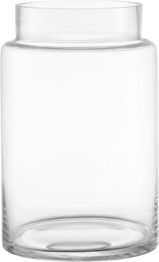 KAYLETIN Grote glazen vaas van helder glas voor bloemen grote bloemenvazen ​​voor boeketten hoge vazen ​​met brede opening voor thuis bruiloft woonkamer kantoordecoratie bruiloft salontafel 23 cm