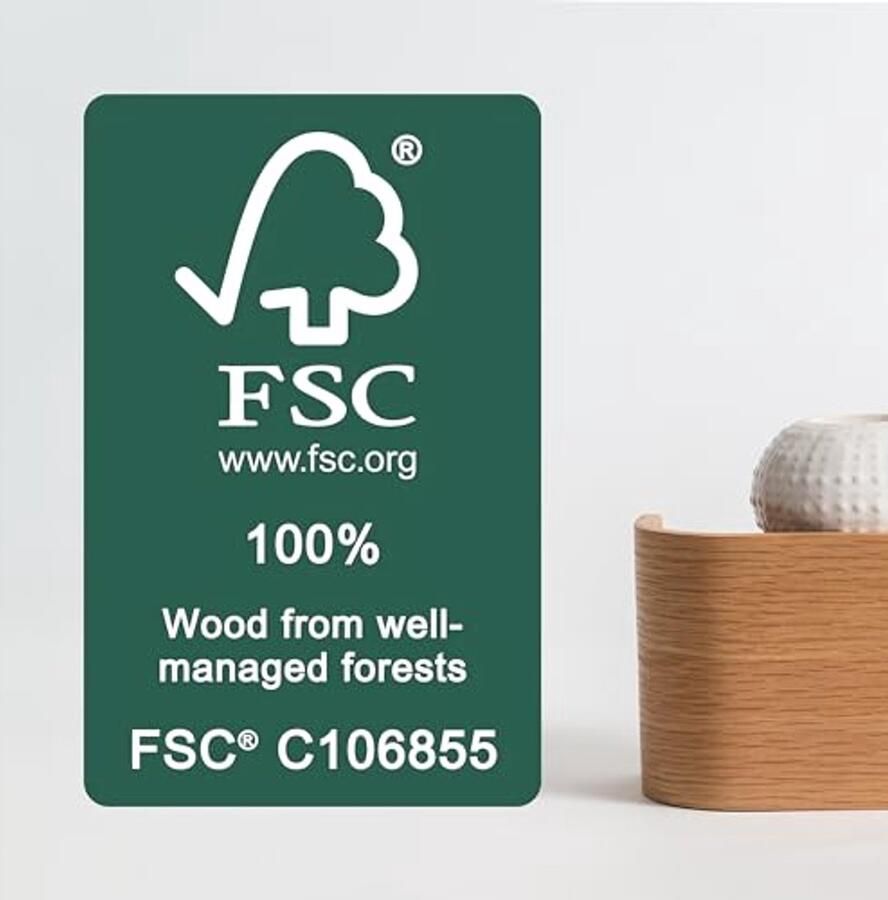 Kazai. Wandkapstok 'Toke' Moderne design kapstok met verborgen muurhaken Garderobepaneel van massief echt houtfineer eik