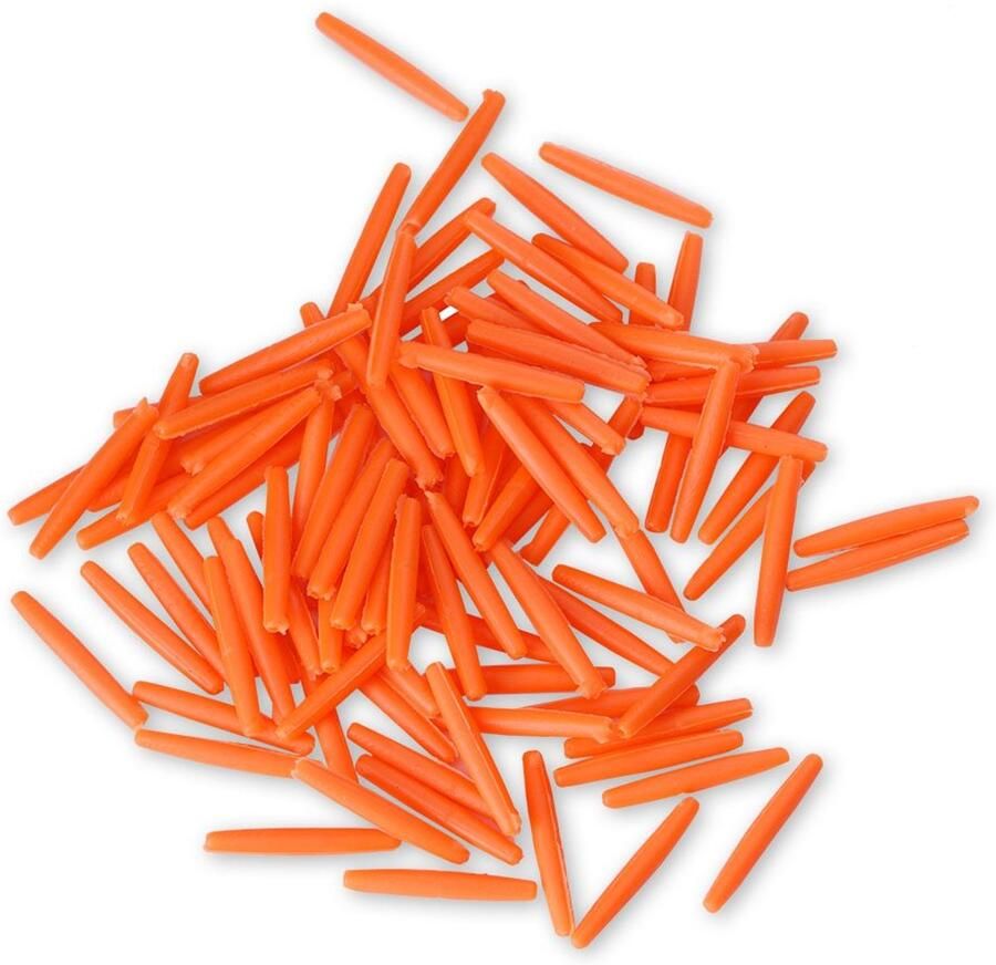 Keenso 100 stks Vissen Float Indicator vissen kurken drijft Duurzaam Scheur Drop Indicator Vissen Kurken Floats Bobber Visgerei Accessoire (Oranje-L)