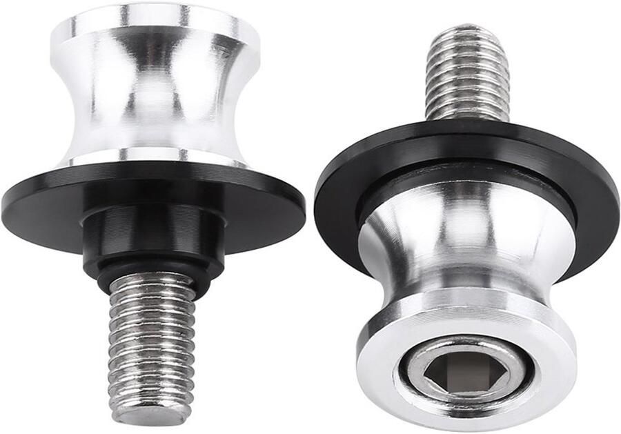 Keenso M10 schommelarmen 2 stuks voor schommels slider houder schommelarm motorfiets zilverkleurig 10 mm (zilverkleurig)