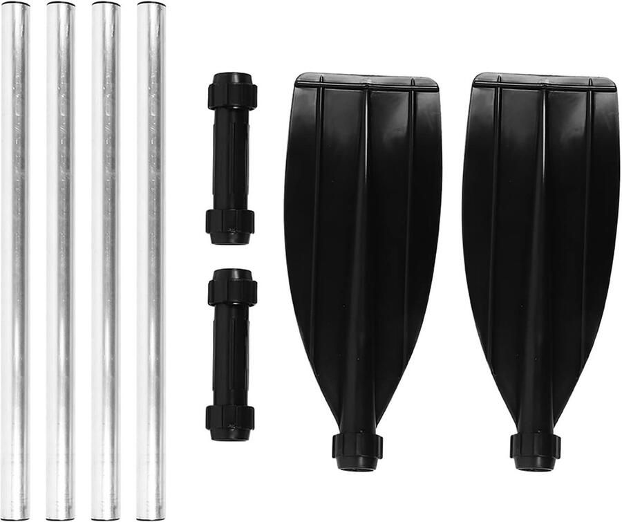 Keenso Rijlen Kajakapparatuur Kano Peddelt Boot Roeiri 125 Cm Afneembare Aluminium Legering Dubbele Uiteinde Draagbaar voor Bootkajakvlot