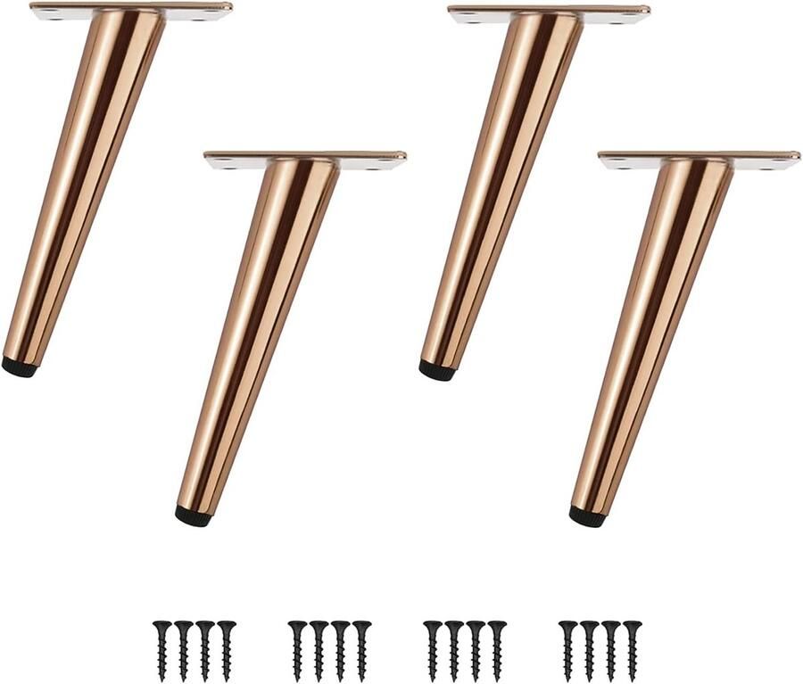Kegel Meubelpoten Set van 4 Metalen Tafelpoten Antislip