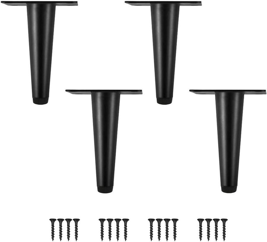 Kegel Meubelpoten Set van 4 Metalen Tafelpoten voor meubels Antislip