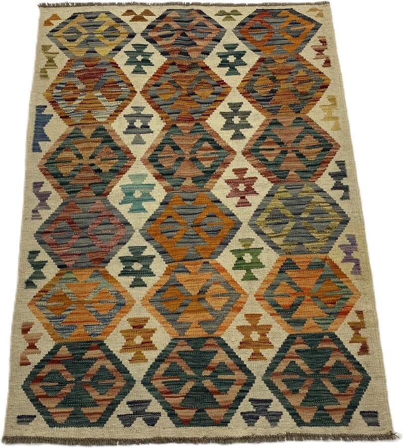 Nazaritapijten.com Kelim Afghaanse Kelim Oosterse Kelim Vloerkleden Handgemaakte Kelim 100% Wol schaap Wol Handgemaakt Vloerkleed Afmetingen : 0.82 x 126 cm- Kelim ID K-780