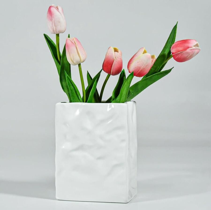 Keramische bloemenvazen 15 cm 25 cm crèmekleurig moderne decoratieve vazen voor pampasgras tulpen rozen woonkamer boekenkast tafeldecoratie cadeau voor mama oma 1 stuk