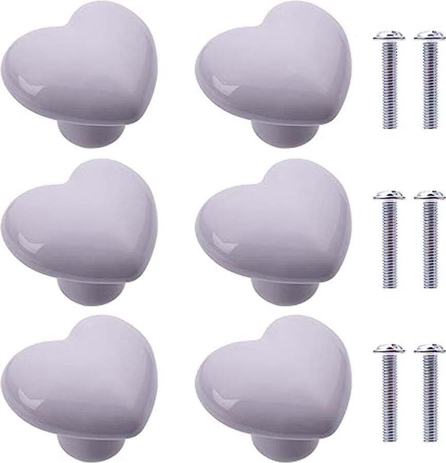 Keramische Hartvorm Meubelknoppen 6 Stuks Kastknoppen voor Kinderkamer en Keuken