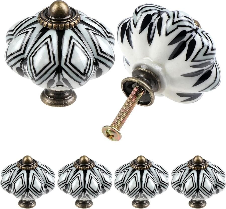 Keramische Kast Knoppen Antieke Pompoen Handgrepen 12 Stuks