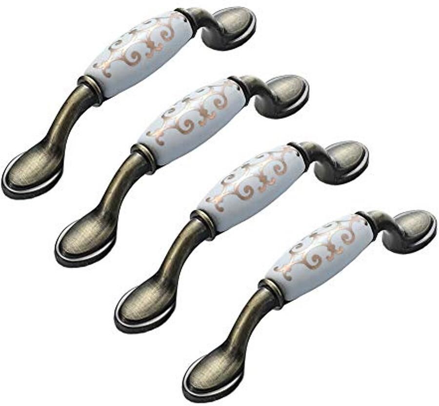 Keramische Meubelgrepen 4 Stuks Aluminium Handgrepen voor Kasten en Lades Modern Design