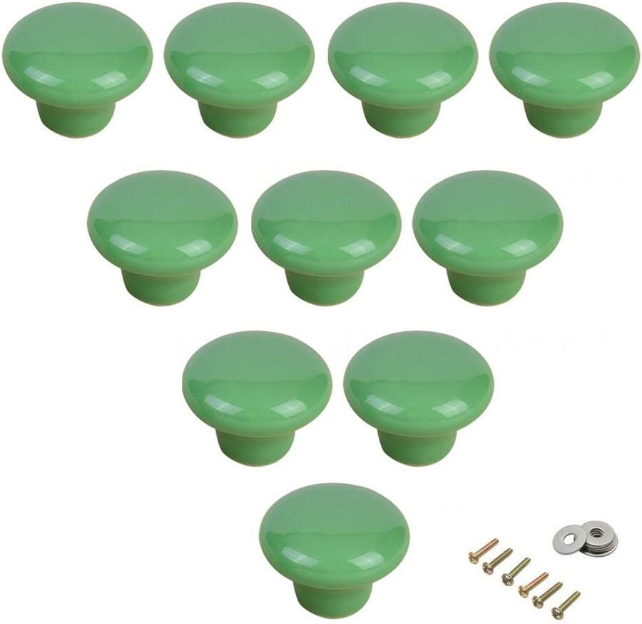 Keramische ronde kastgrepen decoratief en duurzaam 10 stuks