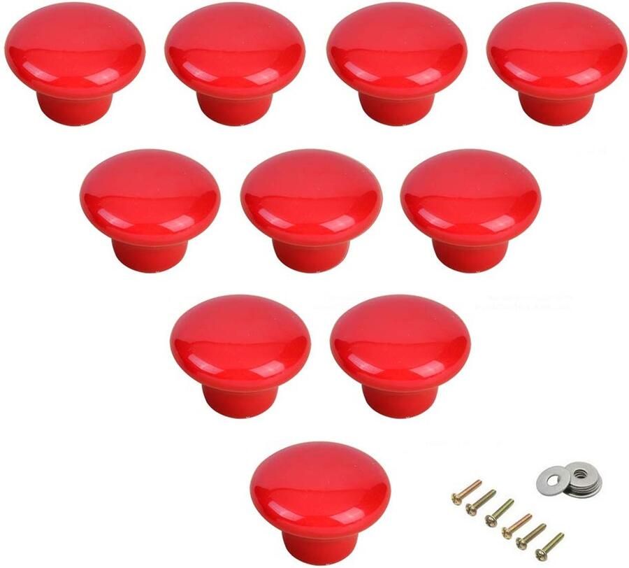 Keramische ronde kastgrepen decoratief en functioneel 10 stuks geschikt voor kinderkamer en slaapkamer