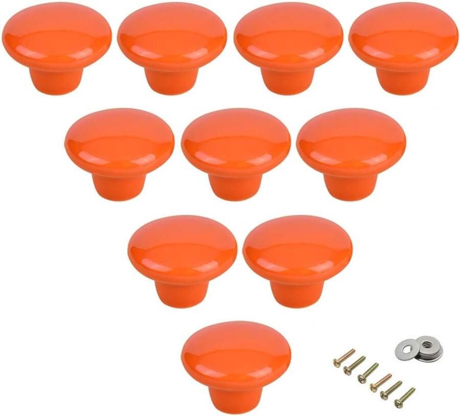 Keramische ronde kastgrepen lade trekt ronde deurknoppen voor kinderkamer slaapkamer deur kast kledingkast trekken-10 stuks