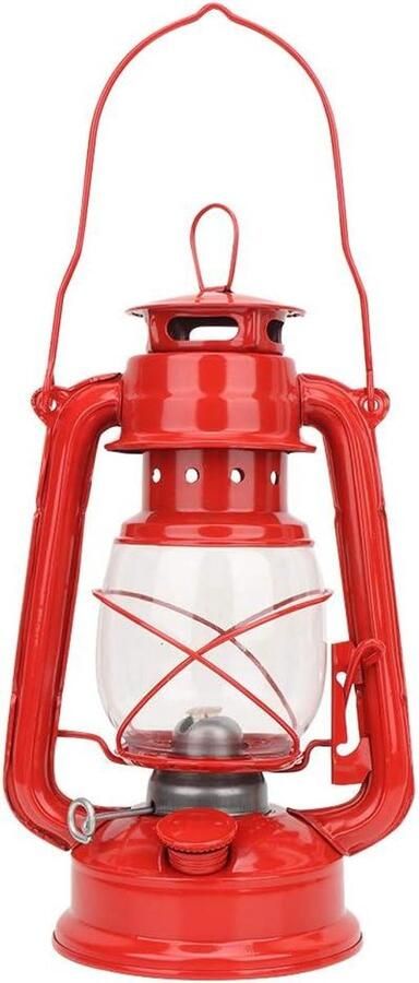 Kerosine Lamp Ijzer Rode Olie Lampen Glazen Huis Lantaarn Olie Lamp Party Pub Decoratie Gift (Rood)