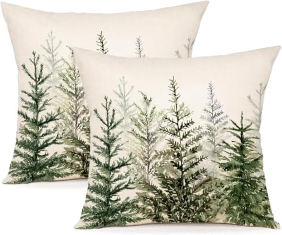 Kerst Kussenhoezen Bank 2-Pack 50x50 Linnen Huisdecoratie