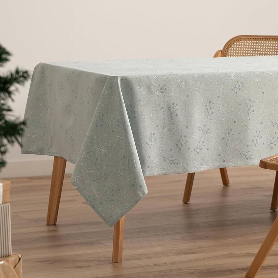 Kerst Tafelkleed Goudkleurig garen 1 stuk Katoen 140 x 240 cm